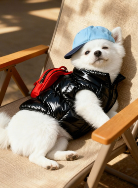 秋冬新款狗狗衣服加厚红色马甲无袖保暖棉服比熊博美泰迪猫咪冬装