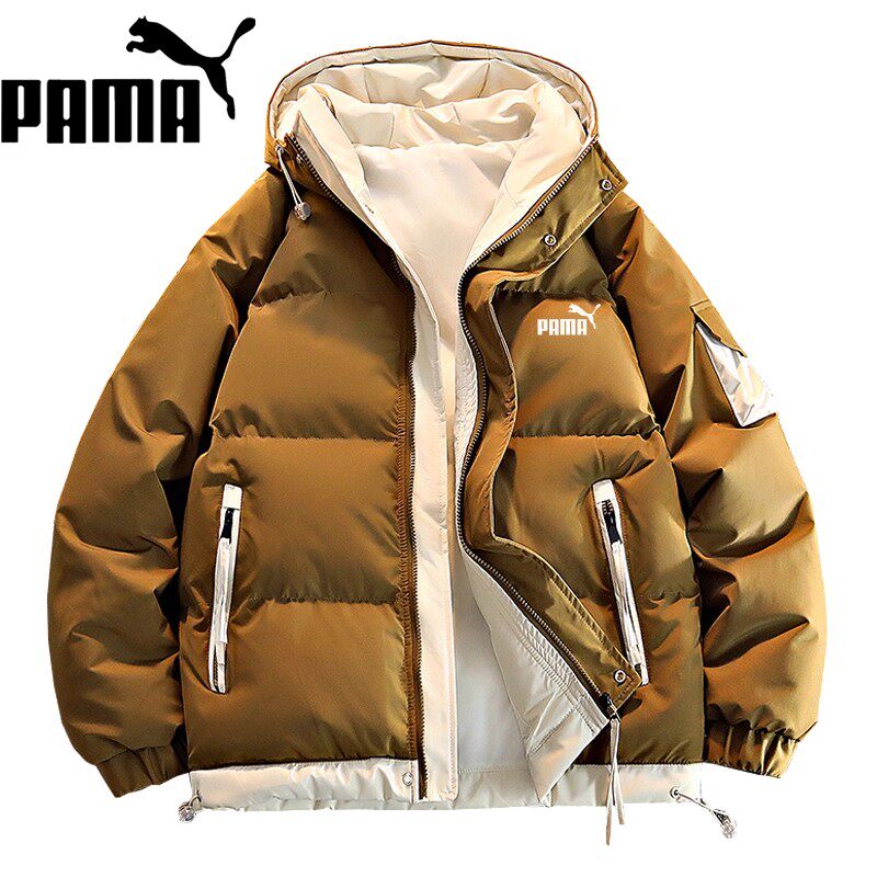 奥莱品牌新款男士连帽棉衣冬季保暖撞色拼接美式复古时尚棉服外套,男装,棉衣,淘宝优惠券,粉丝福利购,淘宝优惠卷