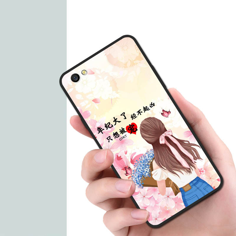 OPPOA83手机壳男女款简约全包潮牌防摔硅胶oppoa83t的黑色潮手机