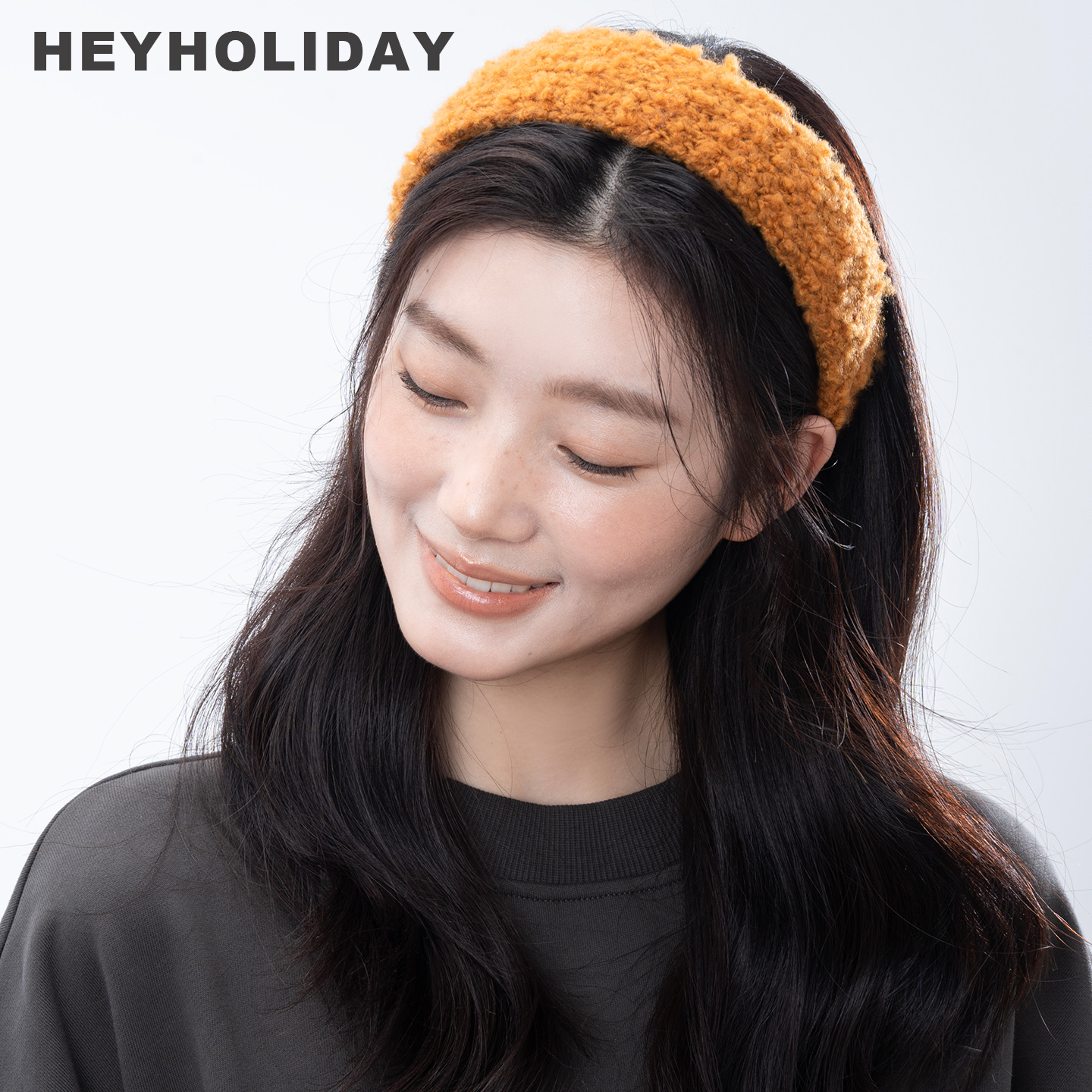 高级感宽版毛线针织发箍秋冬发饰韩系博主同款少女百搭简约头饰