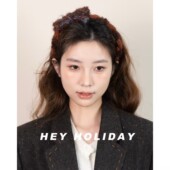 hey holiday秋冬蝴蝶结波浪发箍日韩少女发饰气质小香风发饰头饰