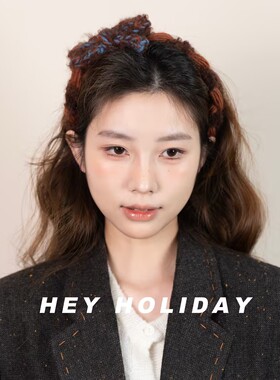 hey holiday秋冬蝴蝶结波浪发箍日韩少女发饰气质小香风发饰头饰