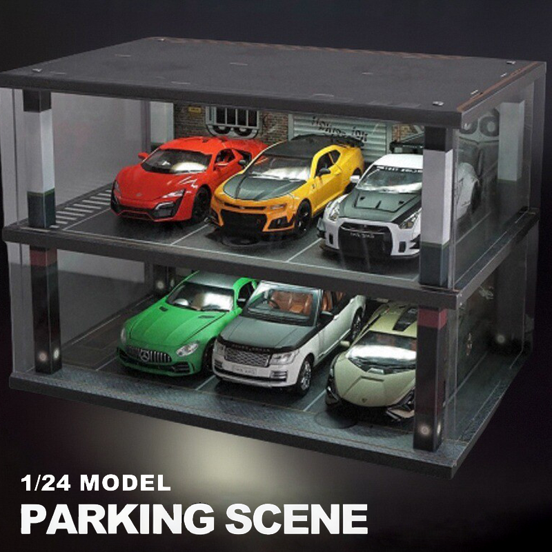 124停车场模型玩具仿真车库场景
