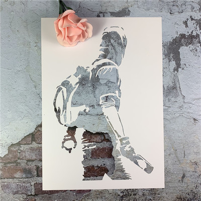 街头人物 手绘DIY镂空模板街头涂鸦喷漆卡通图案遮蔽板涂色工具