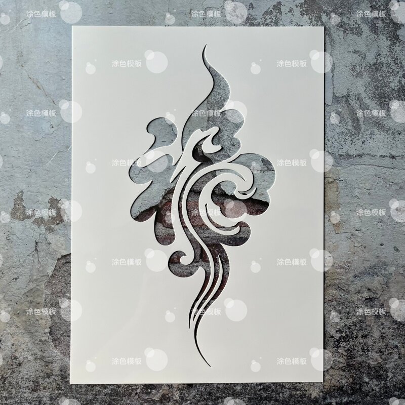 艺术福字 中文镂空模板创意手绘画画涂鸦墙绘手账DIY喷绘图遮蔽板