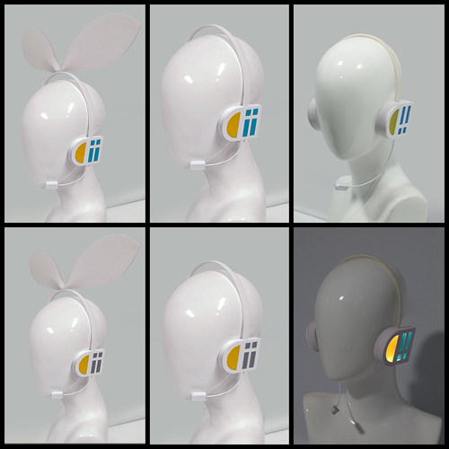 可发光 初音家族山茶花 镜音双子cos道具 耳机头饰 镜音连 镜音铃