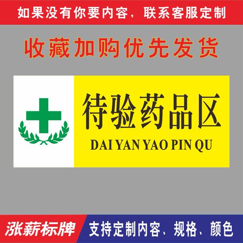 食品类药房替代医院墙贴标识牌