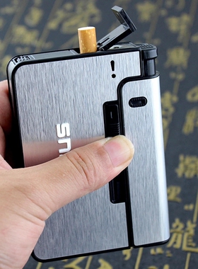 Portable Automatic Cigarette Case Boxes Not Lighter Men Gift