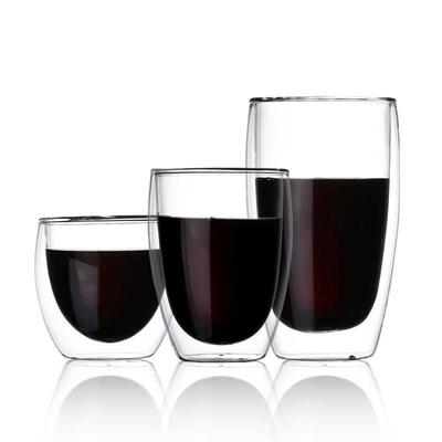 espresso cup double glass insulated italian latte mocha