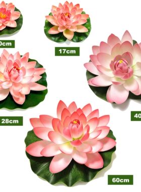 10/17/28/40/60cm Lotus Artificial Flower Floating Fake Lotus