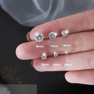 Certified 2ct D Color Moissanite Studs Earrings for Women Wh