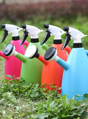 2 in 1 Plastic Watering Can Indoor Garden Plants Pressure Sp