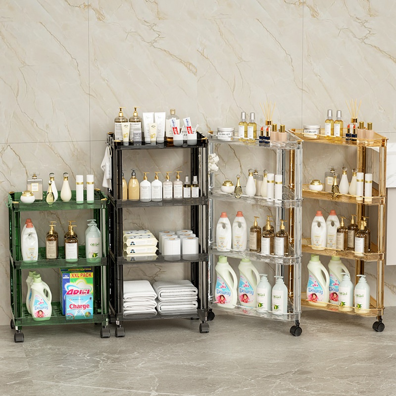 浴室置物架卫生间脸盆架厕所多层落地储物架小推车厨房收纳架三角