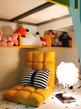 Vancu Bean Bag Sofa Tatami Bed Foldable Chair Bay Window Dormitory Backrest Recliner Single Chair Seat