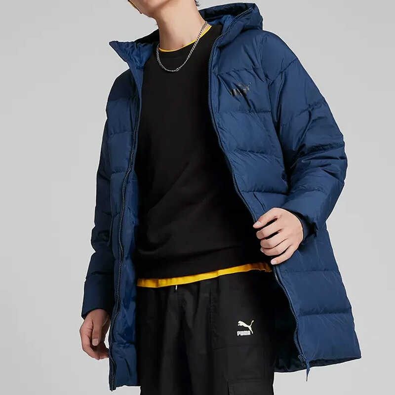 PUMA彪马男子中长款鸭绒运动休闲羽绒服外套 672437-73