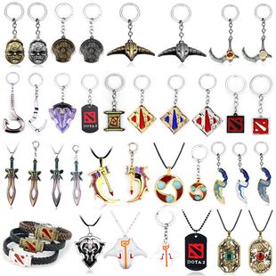 游戏DOTA2刀塔钥匙扣敌法师不休龙钩武器模型挂件小礼品周边吊坠