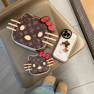 Mesureone hello kitty 斜挎包女包凯蒂猫手提包可爱ins风造型包