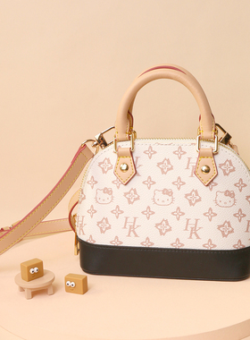 MeSureOne 凯蒂猫手提贝壳包女老花斜挎包单肩包通勤两用便携