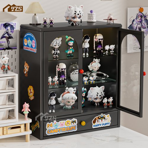手办展示柜痛柜桌面盲盒收纳玩偶展示架泡泡玛特labubu娃娃展示盒