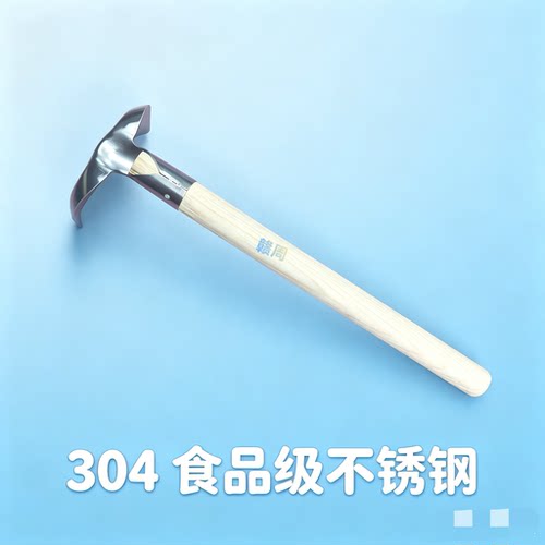江西湖南正宗304不锈钢90度弯头老式锅铲传统木柄锅铲新鲜出炉