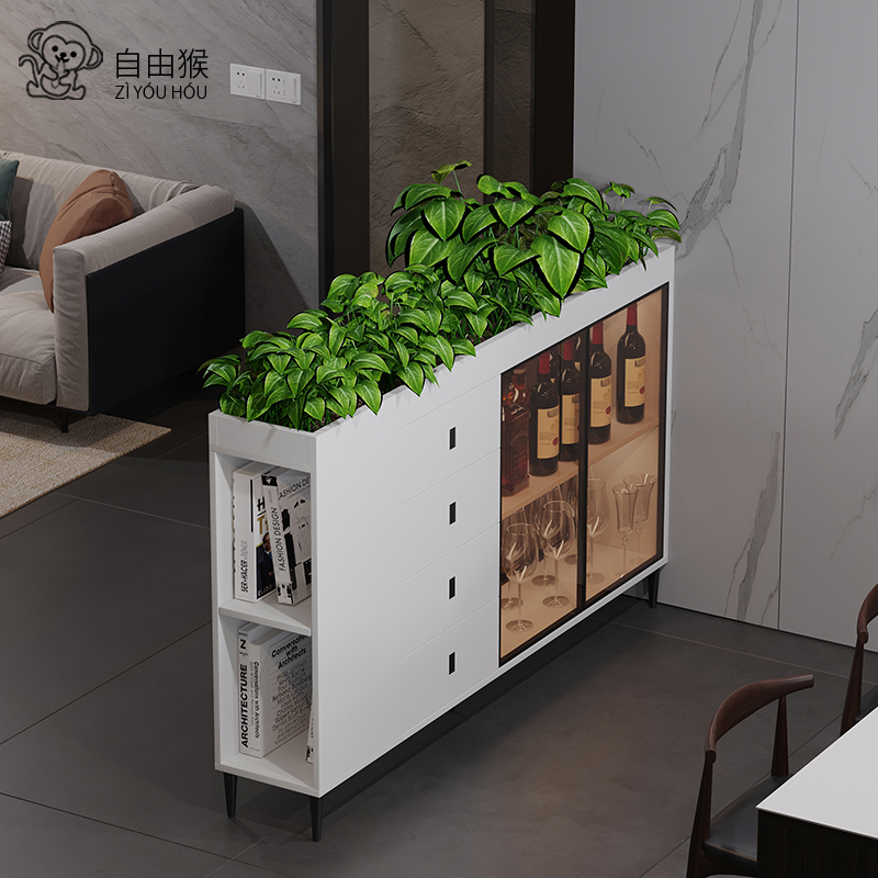 餐边柜隔断双面超薄30cm酒柜现代简约实木花园储物柜窄型20玄关柜