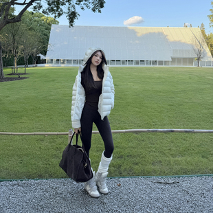 PickRui睿哥 冬季新款90白鸭绒排骨羽绒服女连帽休闲内胆外套保暖