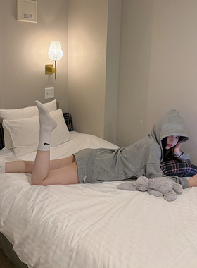 PickRui 睿哥 格雷系女孩 灰色卫衣半裙套装女2025春季新款两件套