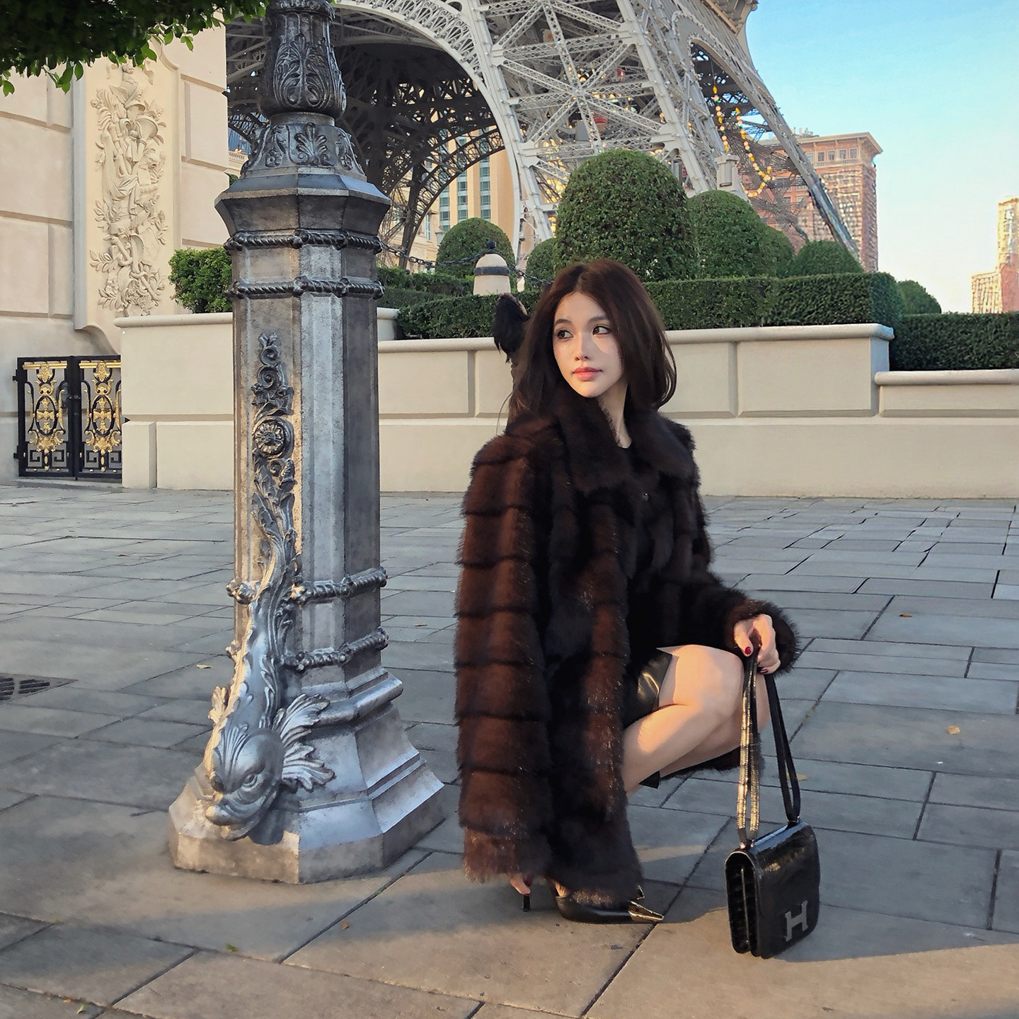 PickRui睿哥 日落长河翻领仿貂皮毛一体毛毛外套女冬季环保皮草,女装/女士精品,皮草,淘宝优惠券,粉丝福利购,淘宝优惠卷