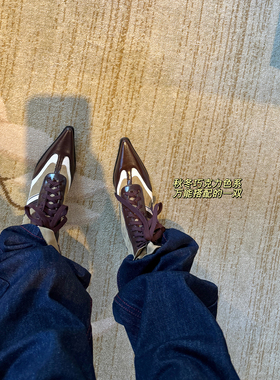 PickRui 睿哥 可可奶昔 撞色尖头高跟拳击靴新款辣妹复古时装短靴