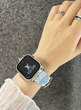 废土丹宁复古能表带适用苹果手表表带applewatch78910代S11iwatch