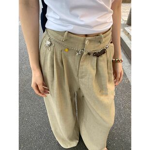 韩系ins可爱卡通腊肠狗项链腰链2025新款复古卫衣链长款小众配饰