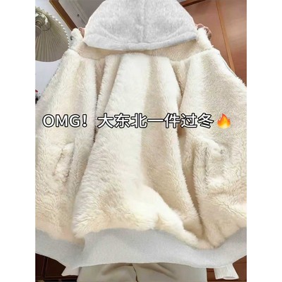 免费试穿】加绒外套女款冬厚卫衣