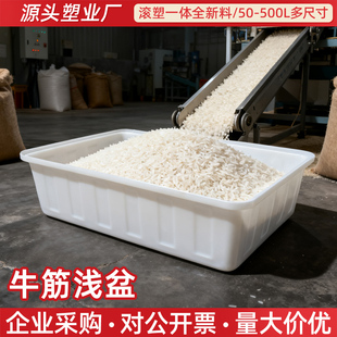 牛筋盆长方形塑料水箱加厚养鱼养龟卖鱼养殖专用喂鸡鸭鹅浅盆水槽