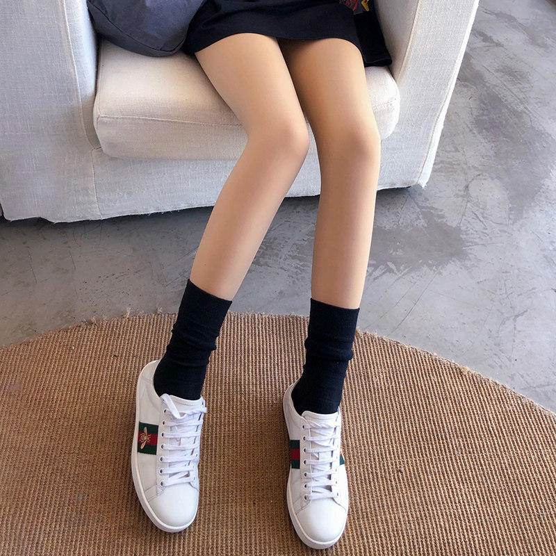 西小妖单层打底袜春秋裸感冬薄款加绒加厚防勾丝肉色光腿袜神器女