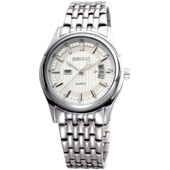 威琴高档男士 腕表 精准走针式 商务手表 双日历精钢带防水石英表