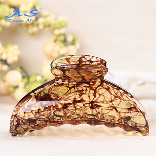 AS饰品大号韩版 任选4件清仓 简约塑料发抓多色喷丝发夹抓 10元