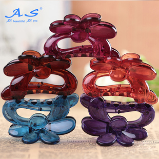 AS中号简约马尾夹盘发百搭发夹花朵发饰头饰 任选4件清仓 10元