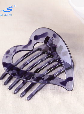 【10元任选4件清仓】AS发饰日韩甜美头饰韧性爱心发夹子边夹发抓