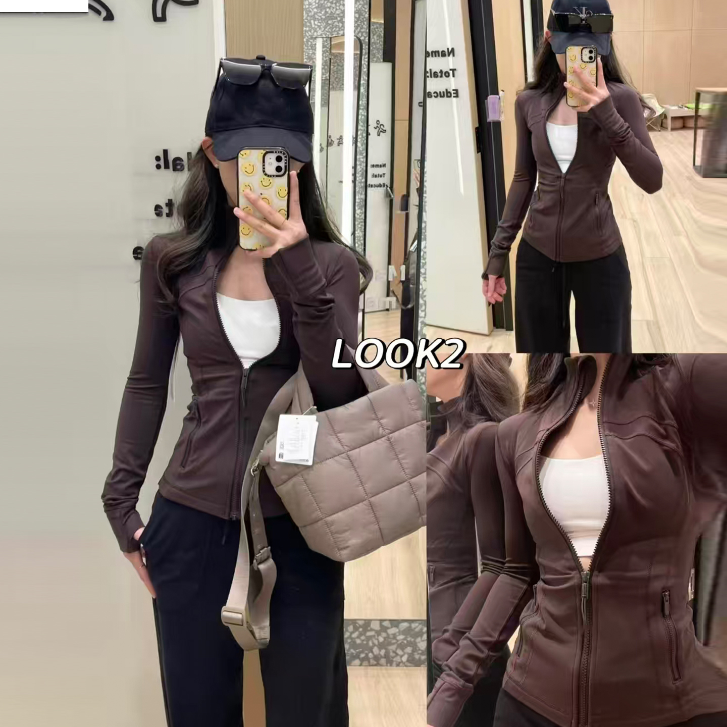 25秋冬新款Def健身服长袖上衣运动夹克磨毛全拉链立领瑜伽外套女