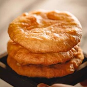 食家巷甘肃手工油饼西北农家油炸饼子即食早餐饼民族特色油香100g