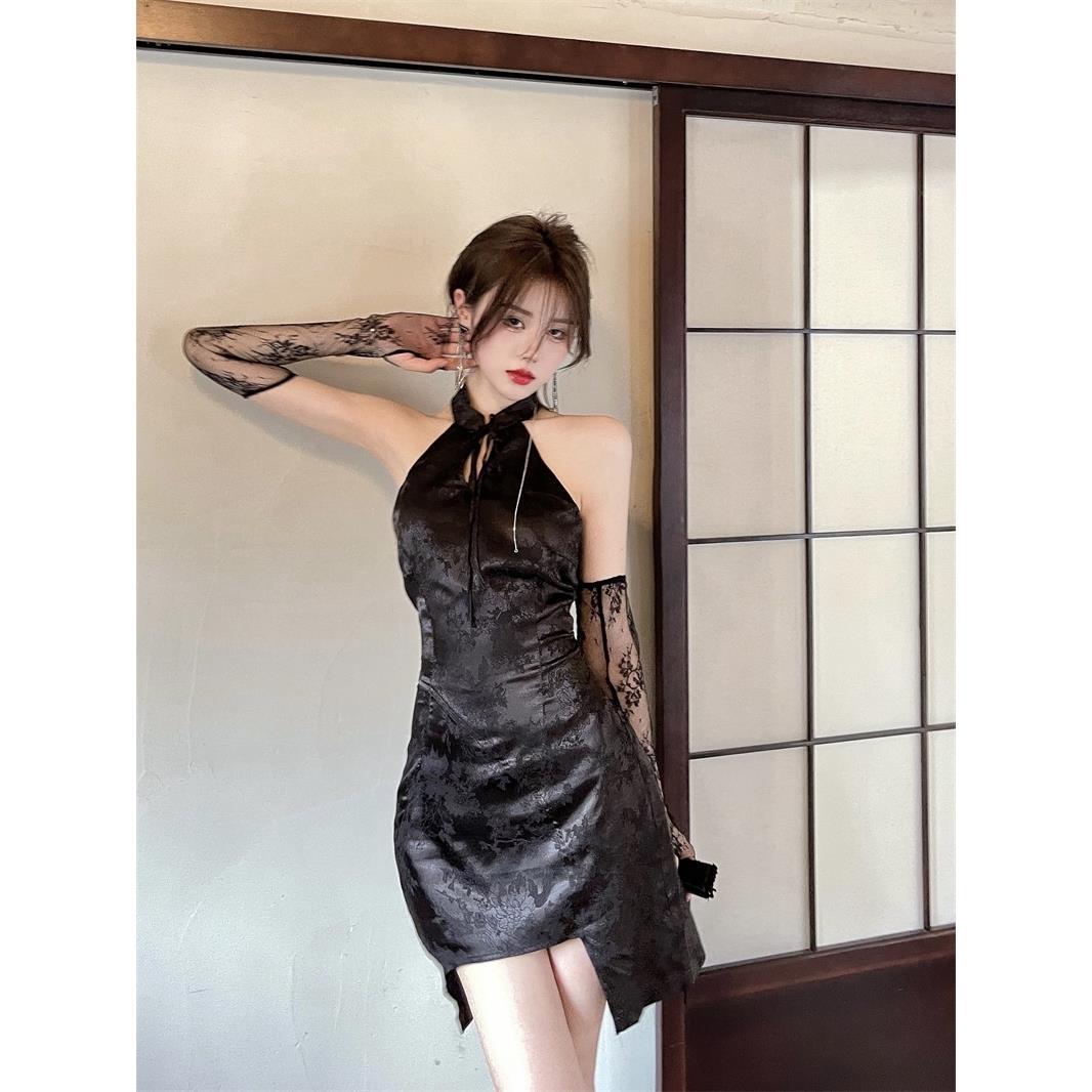 改良式旗袍连衣裙女复古