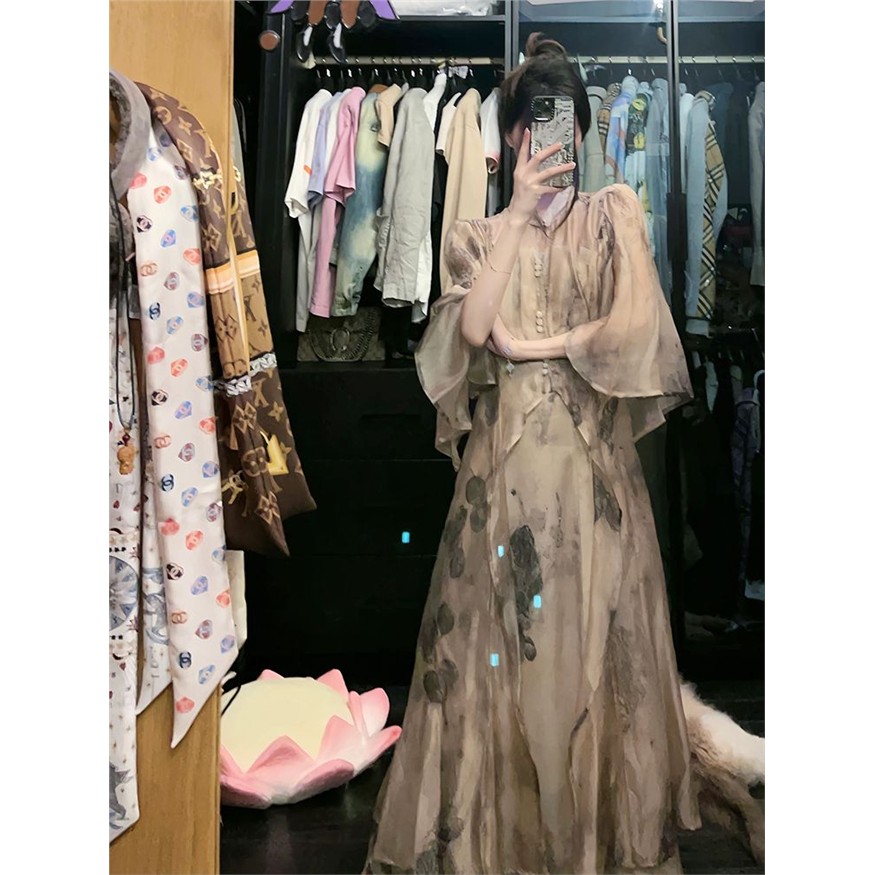 新中式禅意夏季女装法式