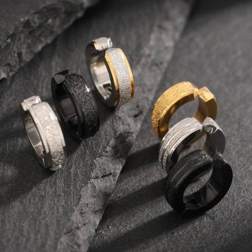 磨砂无痛钛钢耳夹男无耳洞小众个性嘻哈耳骨夹耳钉耳丁帅气耳扣女