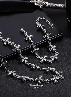 潮邦朋克复古十字架项链