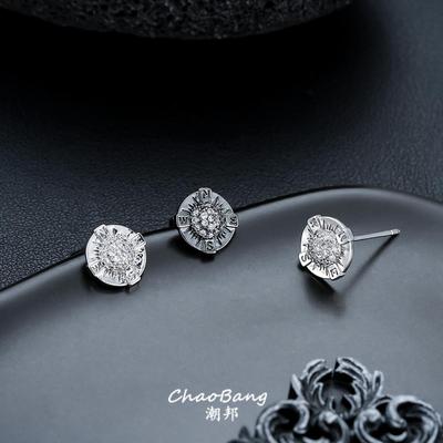 耳钉2025新款高级感耳钉男生航海罗盘耳丁个性耳饰小众冷淡风饰品