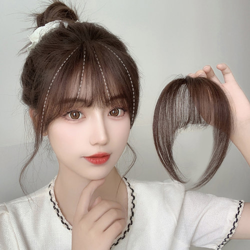 极速真发法式刘海假n发女自然空气假刘海网红前额无痕刘海假发片