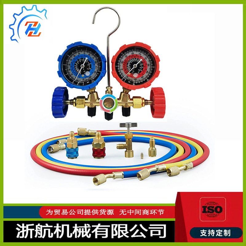 R134A汽车空调制冷剂加注冷媒表R134 R12 R22 R502交流歧管压力表