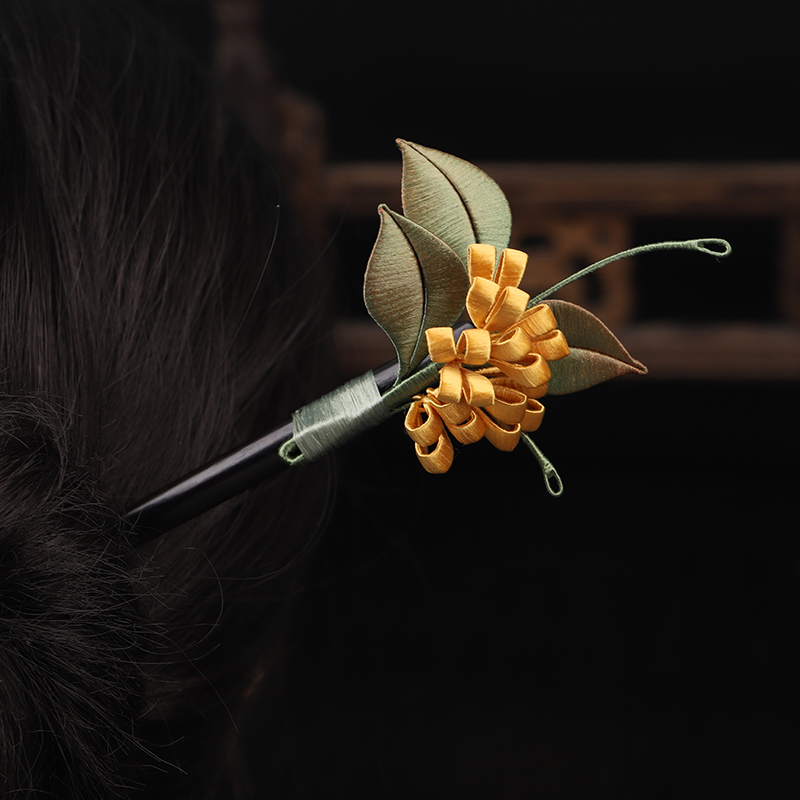 手工非遗缠花国风胸花开衫毛衣秋冬装饰旗袍配饰发簪高端精致时尚