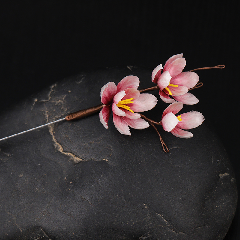 【芳菲】国风非遗蚕丝绒花胸针胸花新娘新中式汉服禾秀服发饰配饰