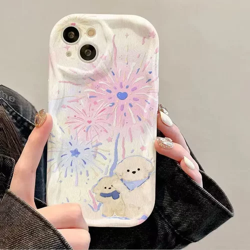 幸运烟花适用16pro苹果手机壳iphone15plus防摔14小众13全包12pro